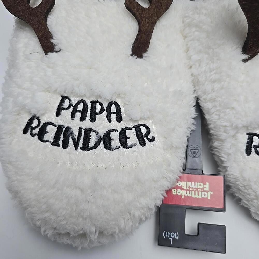 Jammies For Your Families Papa Reindeer Slipper Men’s Size 10/11 - Picture 2 of 10